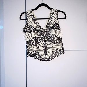 Tadashi micro beaded top